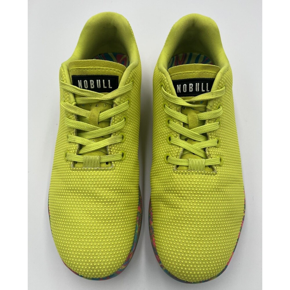 Nobull Unisex Men's 8.5 /Women's 10 Yellow Swirl Neon Glitch Trainer SuperFabric - Picture 14 of 16